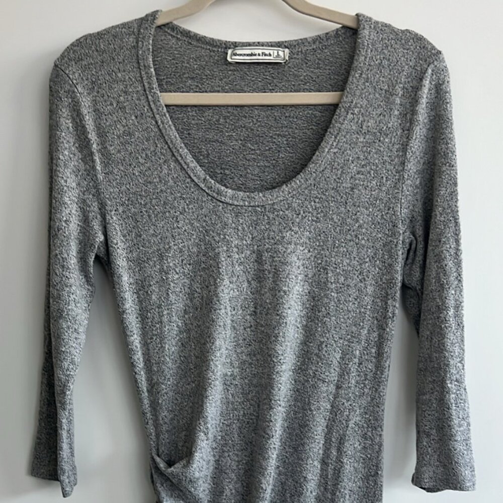 Abercrombie & Fitch Long Sleeve Sweater Dress Grey, Size L